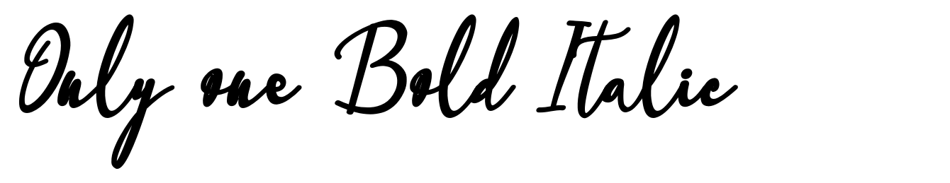 Only one Bold Italic